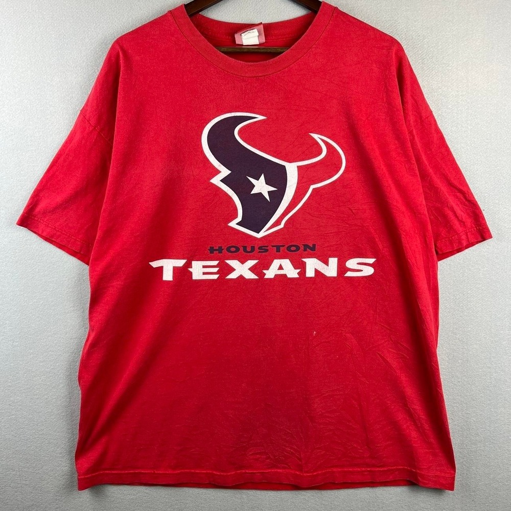 Vintage 2000s Houston Texans NFL Reebok Red Tee Shirt Mens XL